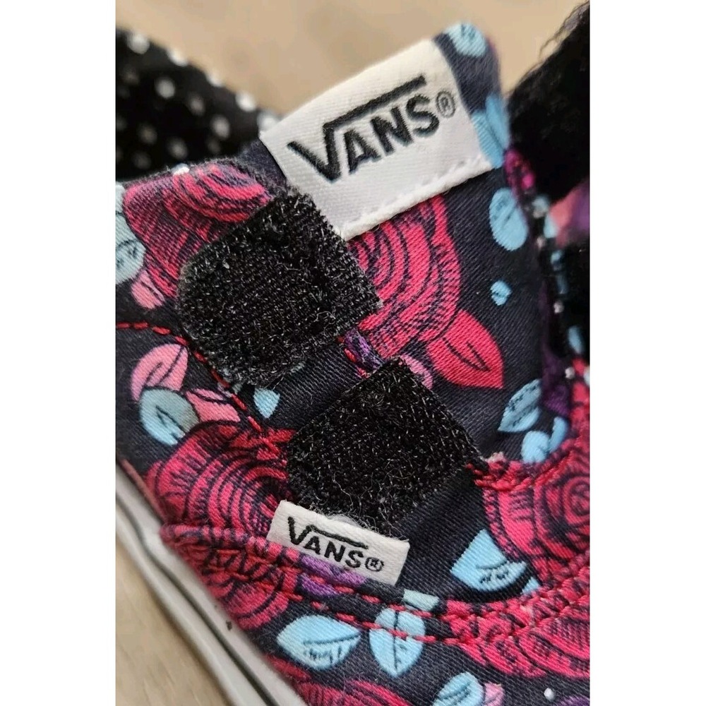 Vans Off The Wall Floral Roses Girls Toddler Size 7 Pink Purple‎ - Picture 6 of 8